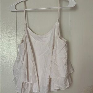 BP White Asymmetrical Tiered Camisole